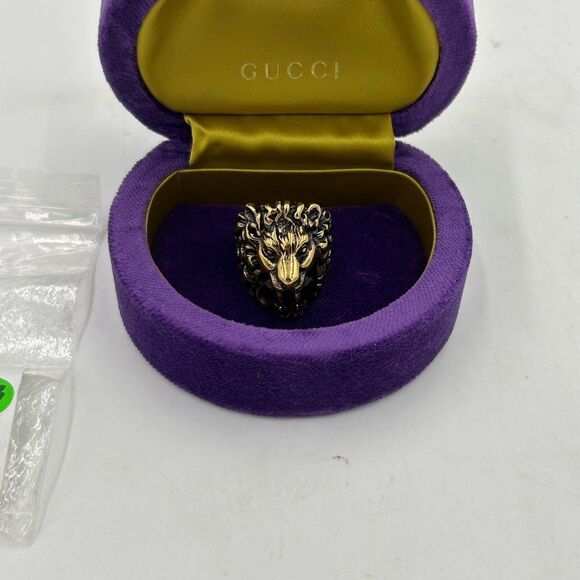 Men’s Gucci iconic Lionhead ring size 10 made in Italy - Picture 4 of 10